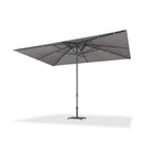 PURPLE LEAF Semi-Auto Outdoor Market Table Umbrella with Heavy-Duty Fabric
