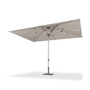 PURPLE LEAF Semi-Auto Outdoor Market Table Umbrella with Heavy-Duty Fabric