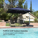 PURPLE LEAF Large Rectangular Porch Umbrella Outside Cantilever Patio Yard Umbrella