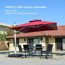 Clearance - PURPLE LEAF OPEN BOX Large Square Patio Cantilever Umbrella for Garden Pool Porch