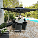 PURPLE LEAF Best Square Cantilever Pool Umbrella Outdoor Patio Sun Porch Umbrella