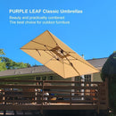 Clearance - PURPLE LEAF OPEN BOX Large Square Patio Cantilever Umbrella for Garden Pool Porch