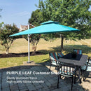 PURPLE LEAF Large Rectangular Porch Umbrella Outside Cantilever Patio Yard Umbrella