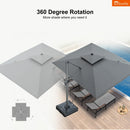 PURPLE LEAF SUNBRELLA Cantilever Umbrella Grey Aluminum Patio Umbrella