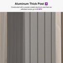 Durable, powder-coated aluminum gazebo post, part of a wind-resistant outdoor structure.