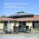 Clearance - PURPLE LEAF OPEN BOX Large Square Patio Cantilever Umbrella for Garden Pool Porch