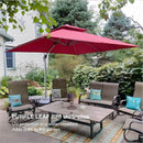 PURPLE LEAF Best Square Cantilever Pool Umbrella Outdoor Patio Sun Porch Umbrella