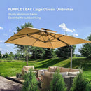 Clearance - PURPLE LEAF OPEN BOX Large Square Patio Cantilever Umbrella for Garden Pool Porch