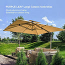 PURPLE LEAF Best Square Cantilever Pool Umbrella Outdoor Patio Sun Porch Umbrella
