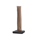 Beige cantilever umbrella cover, water-repellent fabric, for outdoor patio shade protection.