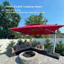 Clearance - PURPLE LEAF OPEN BOX Large Square Patio Cantilever Umbrella for Garden Pool Porch