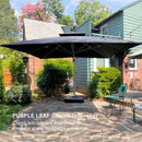 PURPLE LEAF Best Square Cantilever Pool Umbrella Outdoor Patio Sun Porch Umbrella