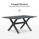 PURPLE LEAF Patio Gazebo with Aluminum Frame Grey Dining Sets-Bundle Set