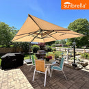 PURPLE LEAF SUNBRELLA Cantilever Umbrella Grey Aluminum Patio Umbrella