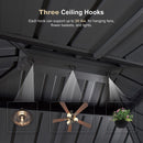 PURPLE LEAF Metal Gazebo Double Roof Wood Grain Aluminum Frame with Curtains and Netting