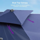 PURPLE LEAF Best Square Cantilever Pool Umbrella Outdoor Patio Sun Porch Umbrella