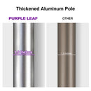 PURPLE LEAF Semi-Auto Outdoor Market Table Umbrella with Heavy-Duty Fabric