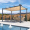 PURPLE LEAF Patio Retractable Pergola with Shade Canopy Modern Grill Gazebo Metal Shelter Pavilion for Porch Deck Garden Backyard Outdoor Pergola, Grey
