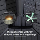 PURPLE LEAF Patio Gazebo with Aluminum Frame Grey Dining Sets-Bundle Set