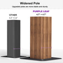 PURPLE LEAF Hardtop Gazebo for Patio Wood Grain Galvanized Steel Frame Awning with String Lights-milky