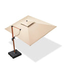 PURPLE LEAF SUNBRELLA Cantilever Umbrella Deluxe Wood Pattern Patio Umbrella