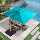 PURPLE LEAF Large Rectangular Porch Umbrella Outside Cantilever Patio Yard Umbrella
