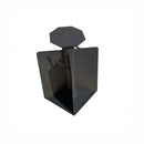 PURPLE LEAF Cantilever Umbrella Base, Black powder-coated steel in-ground base for patio umbrella stability.