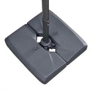 PURPLE LEAF Grey Cantilever Patio Umbrella Base. Durable, weather-resistant, fits 8' and 9' umbrellas, UV-protected.