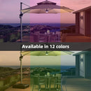 PURPLE LEAF Patio Umbrella Light with Remote Control 12 Color Brightness for Patio Umbrellas, Camping Tents or Outdoor Use (Black)