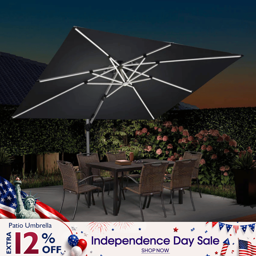 7 x 10 patio umbrella Season's Sentry 7x10 Rectangle Market Umbrella