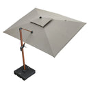 PURPLE LEAF SUNBRELLA Cantilever Umbrella Deluxe Wood Pattern Patio Umbrella