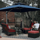 PURPLE LEAF Best Square Cantilever Pool Umbrella Outdoor Patio Sun Porch Umbrella