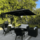 PURPLE LEAF Best Square Cantilever Pool Umbrella Outdoor Patio Sun Porch Umbrella