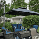 PURPLE LEAF Best Square Cantilever Pool Umbrella Outdoor Patio Sun Porch Umbrella