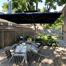 PURPLE LEAF Best Square Cantilever Pool Umbrella Outdoor Patio Sun Porch Umbrella