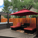 PURPLE LEAF Best Square Cantilever Pool Umbrella Outdoor Patio Sun Porch Umbrella
