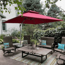 PURPLE LEAF Best Square Cantilever Pool Umbrella Outdoor Patio Sun Porch Umbrella