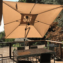 PURPLE LEAF Best Square Cantilever Pool Umbrella Outdoor Patio Sun Porch Umbrella