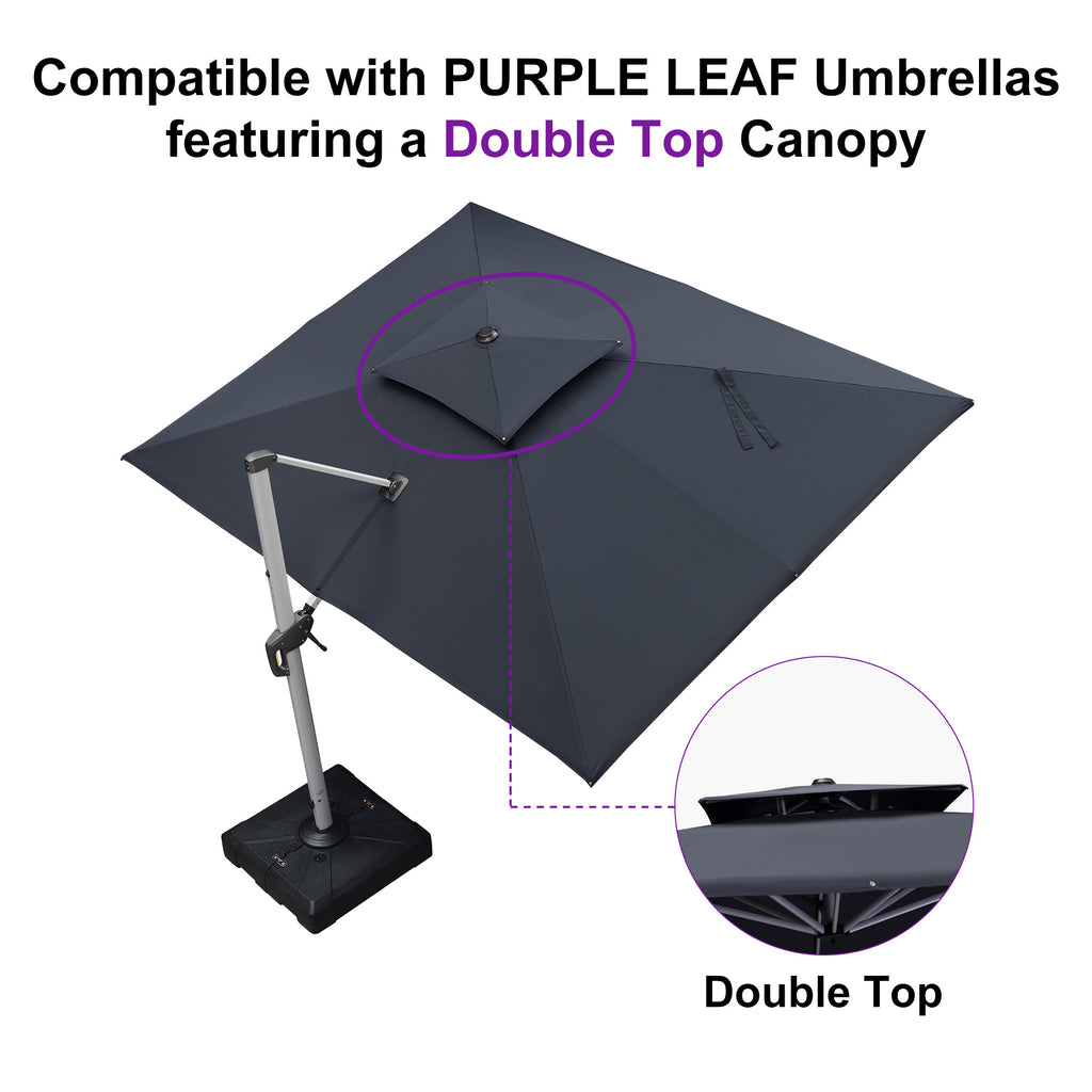 Rectangle Cantilever Patio Umbrella Polyester Fabric