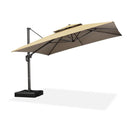 PURPLE LEAF SUNBRELLA Cantilever Umbrella Grey Aluminum Patio Umbrella