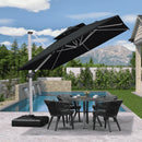 PURPLE LEAF Best Square Cantilever Pool Umbrella Outdoor Patio Sun Porch Umbrella
