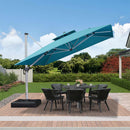 Clearance - PURPLE LEAF OPEN BOX Large Square Patio Cantilever Umbrella for Garden Pool Porch
