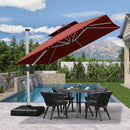 PURPLE LEAF Best Square Cantilever Pool Umbrella Outdoor Patio Sun Porch Umbrella