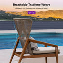 PURPLE LEAF Melben Patio Conversation Set Light Grey Outdoor Aluminum Modern Wicker Sofa Chairs Sets for Balcony Yard Porch