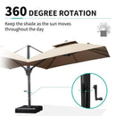 Clearance - PURPLE LEAF Cantilever Outdoor Umbrella Patio Umbrella - Purple Leaf Garden
