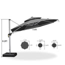 Clearance - PURPLE LEAF Cantilever Outdoor Umbrella Patio Umbrella - Purple Leaf Garden
