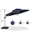Clearance - PURPLE LEAF Cantilever Outdoor Umbrella Patio Umbrella - Purple Leaf Garden