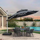 Clearance - PURPLE LEAF Cantilever Outdoor Umbrella Patio Umbrella - Purple Leaf Garden