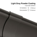 PURPLE LEAF Patio Gazebo for Pool Light Grey Hardtop Galvanized Steel Roof with String Lights-milky