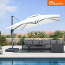 PURPLE LEAF SUNBRELLA Cantilever Umbrella Grey Aluminum Patio Umbrella
